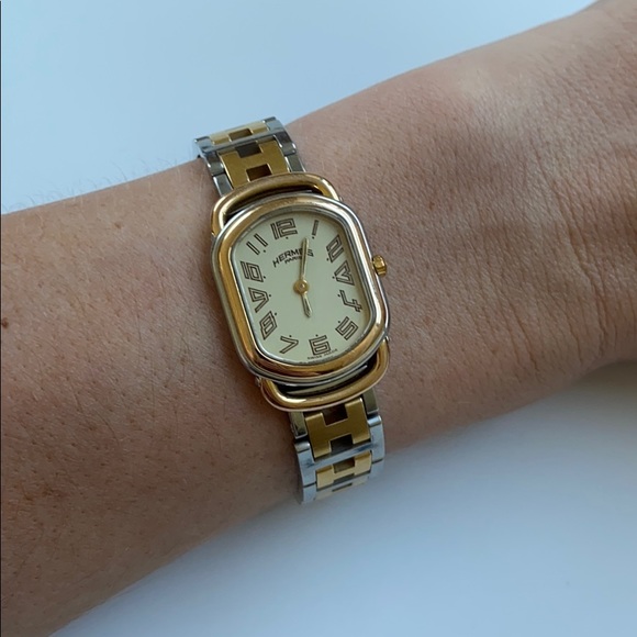 18k gold plated Hermès Rallye Watch - Picture 4 of 7
